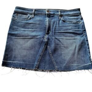 Joe's Jeans Women's 32 Denim Mini Skirt Frayed Hem Classic Casual Summer Blue